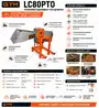 Фото №2 - Дроворуб LC-80PTO на ВВП трактора, діам.гілок до 8см, 2 вала з 6 ножами