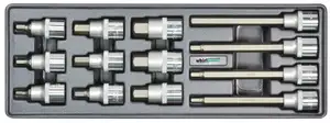 Набір головок зі вставкою Hex 5-19мм 1/2" 13од ложемент