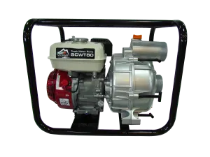 Мотопомпа рукав 75мм, 58м3/год, дв. Honda GX200, підйом 26м, брудна вода, SCWT80H
