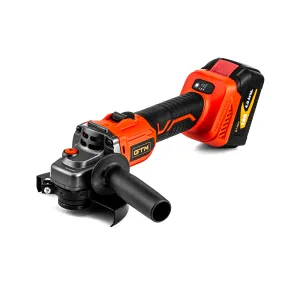Кутова шліфмашина (болгарка) акумуляторна GTM AGC18/125BL 125мм 18V + 2 акум. 4Ah та зарядка, в кейсі