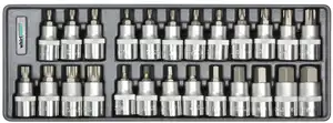 Набір головок зі вставкою Hex, Torx, Spline 1/2" 25од ложемент