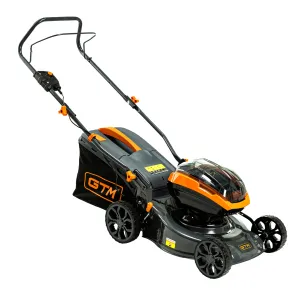 Газонокосарка акумуляторна GTM BLM42 2x18V, скошування 42см, несамохідна КАРКАС (без АКБ та З.П.)