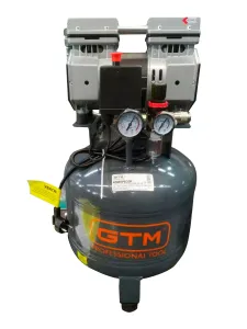 Компресор GTM KAWL750-30L рес-30л 105л/хв 0,75кВт 8бар 220В 2 циліндри безмасляний