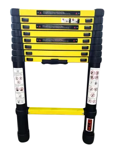 Драбина розкладна телескопічна GTM 1x9 алюмінієва, 2,6м (KME1026Y/881026)
