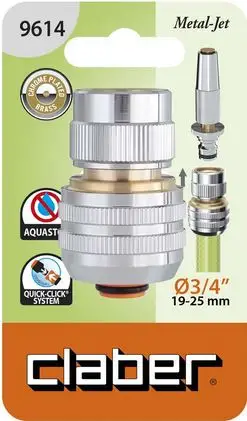 Фото №2 - Конектор 3/4" для поливального шлангу AquaStop, метал