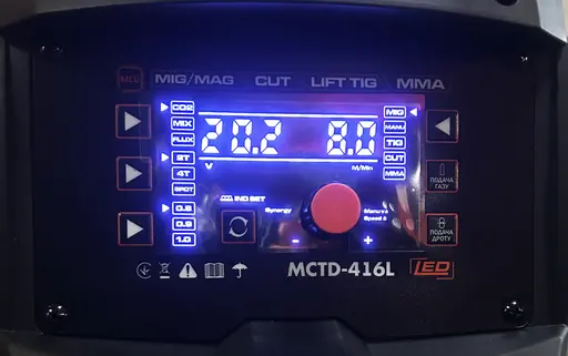 Фото №8 - Напівавтомат зварювальний з функцією плазморіза - 4 в 1 GTM MCTD416L MIG/TIG/MMA/CUT