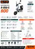 Фото №2 - Скутер акумуляторний GTM R800-S, 60В, 800Вт, Швидкість - 45км/год, запас ходу - 60км Фото №2 - Скутер акумуляторний GTM R800-S, 60В, 800Вт, Швидкість - 45км/год, запас ходу - 60км